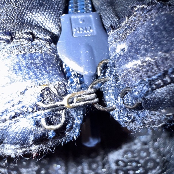 Tadashi Shoji Sequin Navy Blue Sequin Mesh Evening Gown Maxi Dress Size 2 - Picture 11 of 16